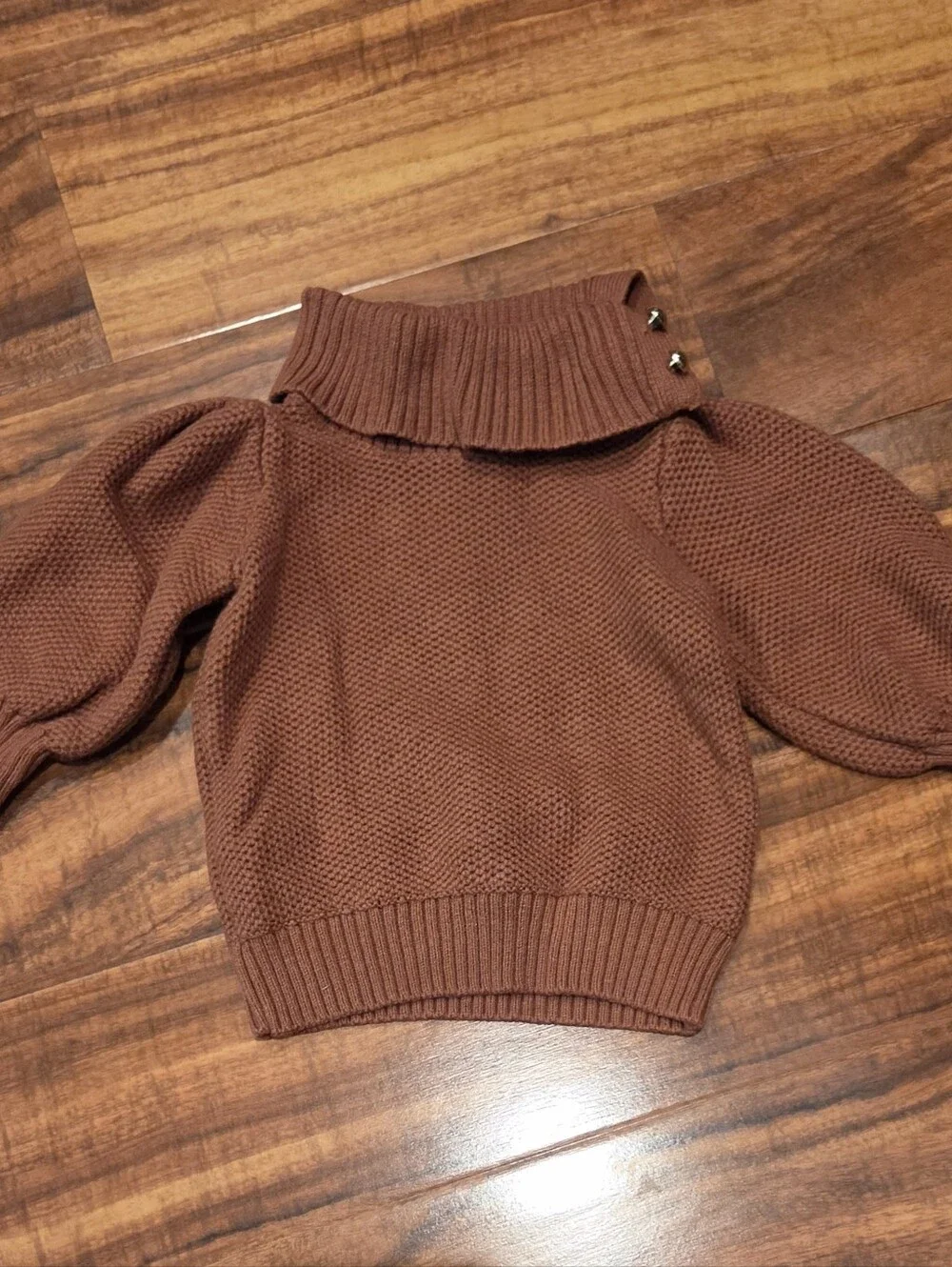 Janie and Jack VGUC 18-24 Months Brown Knit Sweater and Orange Bow Ponte Skirt